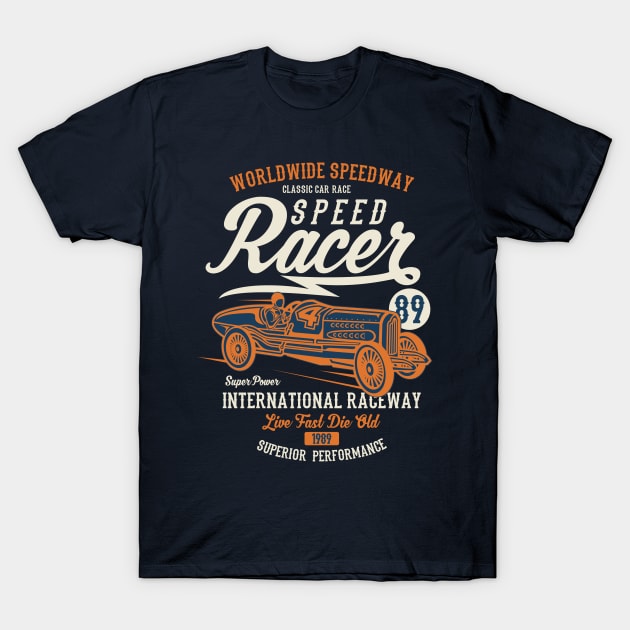 Speed Car Racing T-Shirt by lionkingdesign